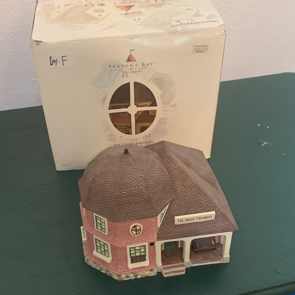 Retired Department 56 Seasons Bay The Grand Creamery Decor - Brown and Red